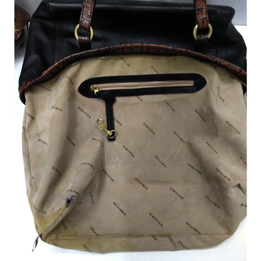 Brahmin black leather